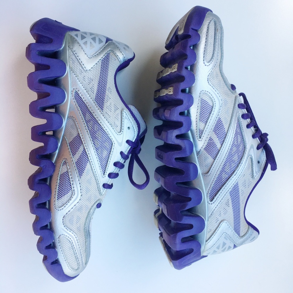 Reebok Purple/Gray Zigtech Trainers - image 6